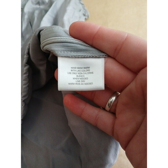 Attention Silk Tank Top Womens L Gray Lace Trim Classic Luxe - Picture 7 of 8